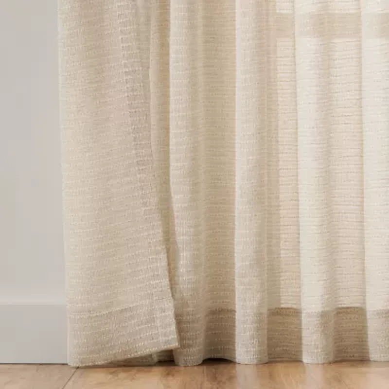 Mercantile Willow Tab Top Light-Filtering Single Curtain Panel