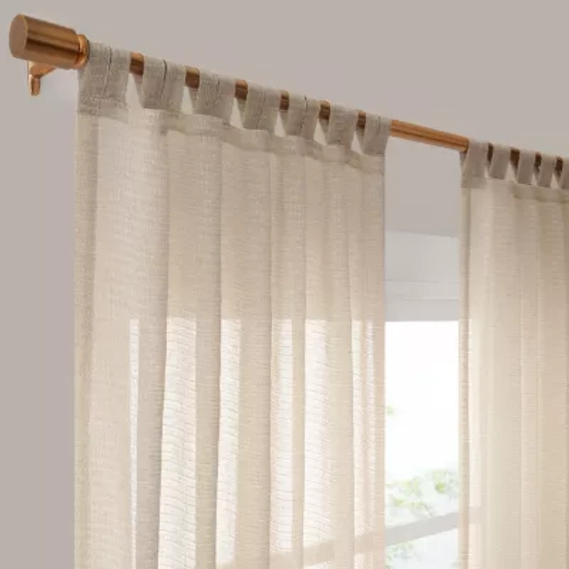 Mercantile Willow Tab Top Light-Filtering Single Curtain Panel