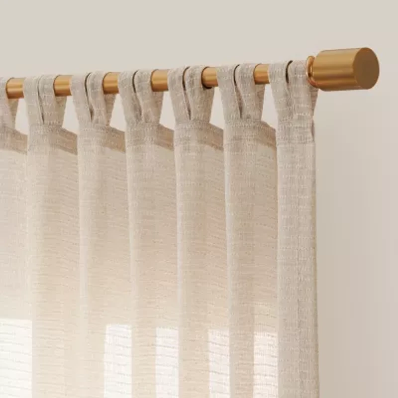 Mercantile Willow Tab Top Light-Filtering Single Curtain Panel