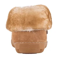 Lamo Womens Faux Fur Trim Bootie Slippers