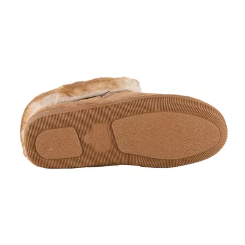 Lamo Womens Faux Fur Trim Bootie Slippers