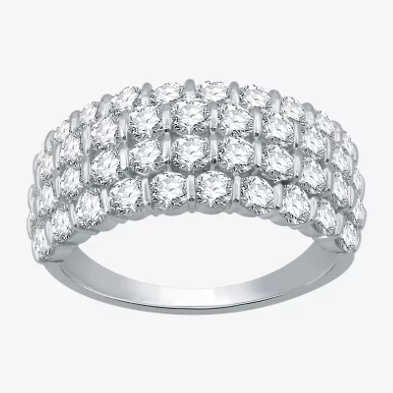 Womens 2 CT. T.W. Natural White Diamond 10K Gold Anniversary Wedding Band