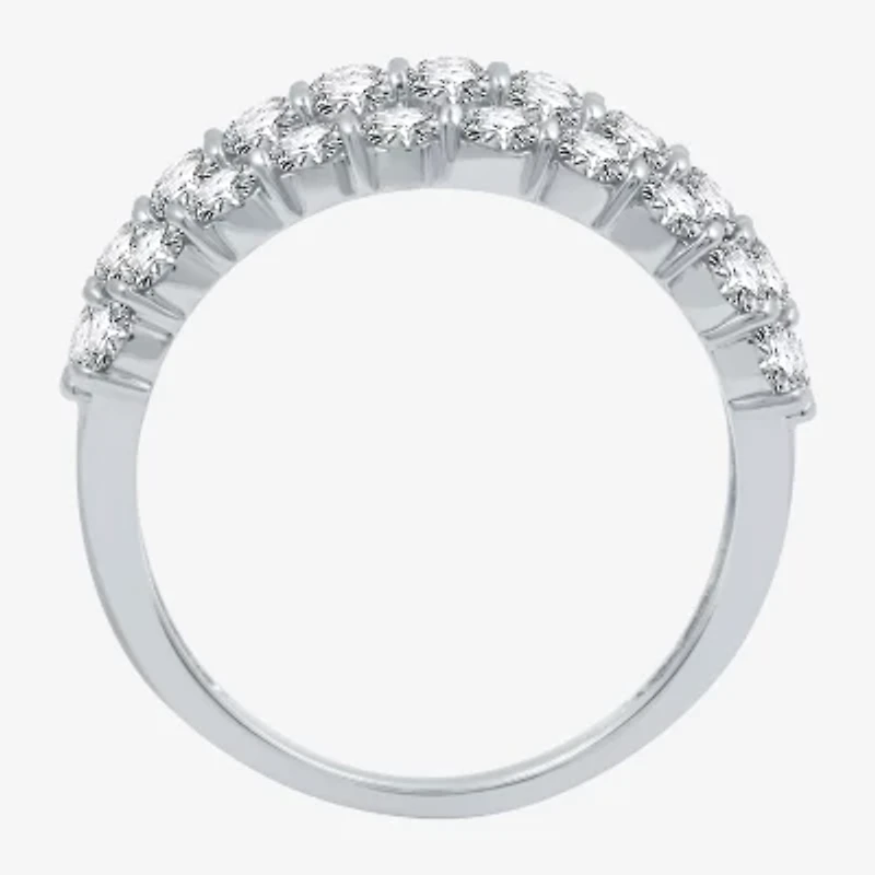 Womens 2 CT. T.W. Natural White Diamond 10K Gold Anniversary Wedding Band