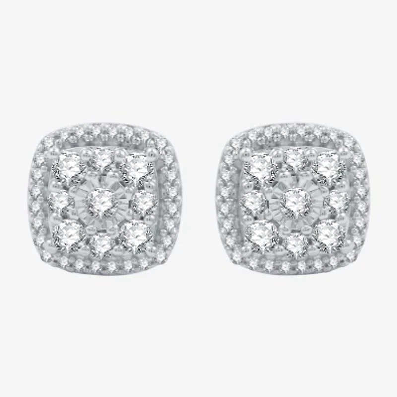 Diamond Blossom (H-I / I1) Womens 1 CT. T.W. Lab Grown White Diamond Sterling Silver Cushion 2-pc. Jewelry Set