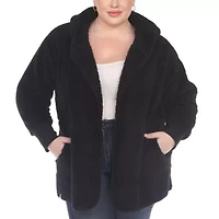 White Mark Womens Long Sleeve Open Front Plus Cardigan