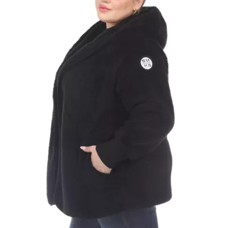 White Mark Womens Long Sleeve Open Front Plus Cardigan