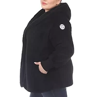 White Mark Womens Long Sleeve Open Front Plus Cardigan