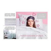 City Scene Cotton Percale 200TC Easy Care Sheet Set