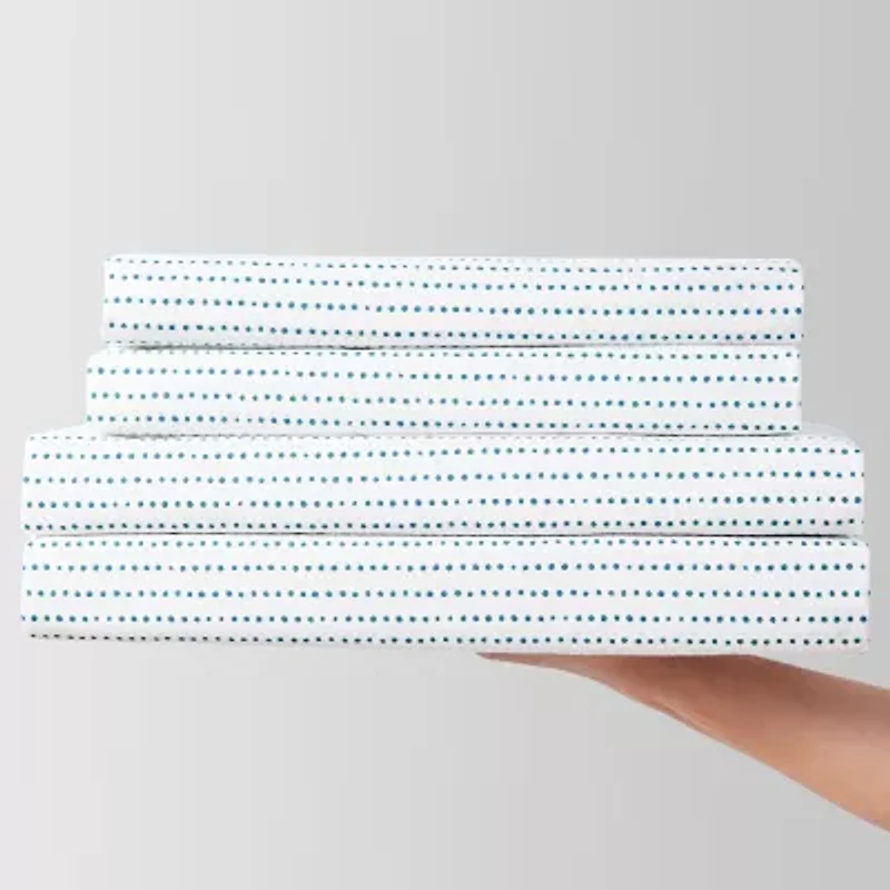 City Scene Cotton Percale 200TC Easy Care Sheet Set