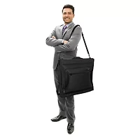 WallyBags Solutions 45" Premium Garment Bag with Shoulder Strap and Multiple Pockets