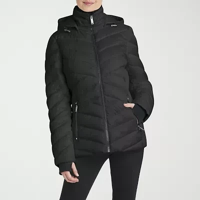 Hfx Womens Hooded Easy-on + Easy-off Lightweight Puffer Jacket