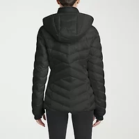 Hfx Womens Hooded Easy-on + Easy-off Lightweight Puffer Jacket