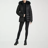 Hfx Womens Hooded Easy-on + Easy-off Lightweight Puffer Jacket
