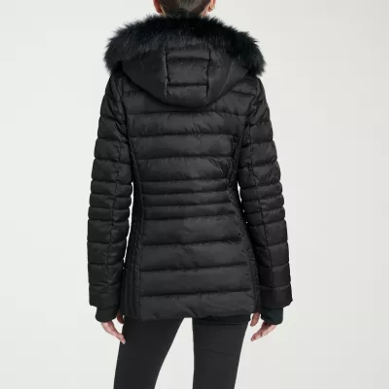 Hfx Womens Hooded Easy-on + Easy-off Lightweight Puffer Jacket