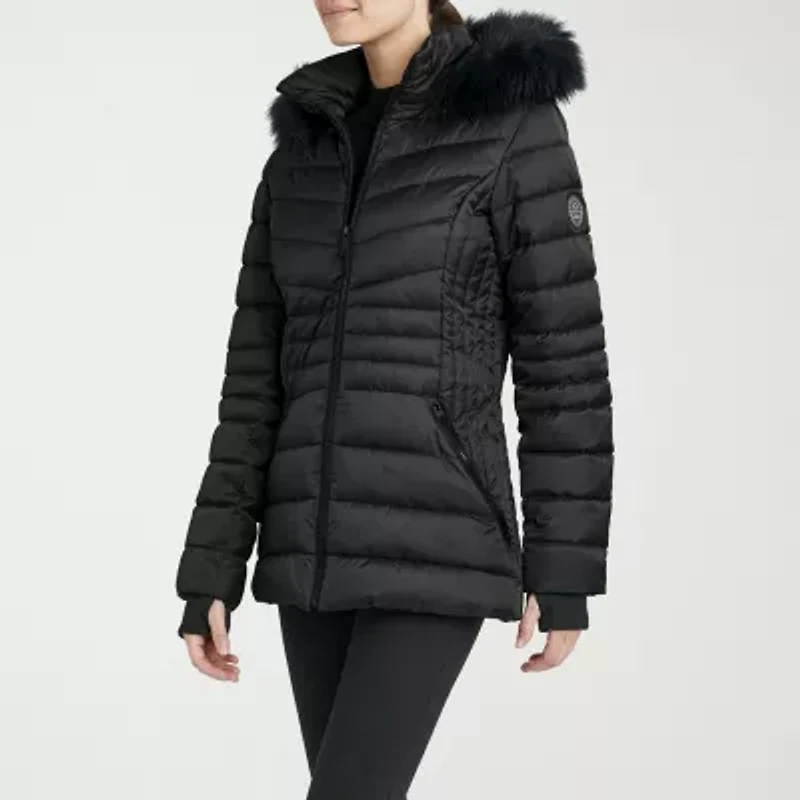 Hfx Womens Hooded Easy-on + Easy-off Lightweight Puffer Jacket