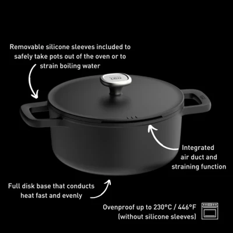 BergHOFF Leo Phantom Ceramic 5.8-qt. Non-Stick Stockpot