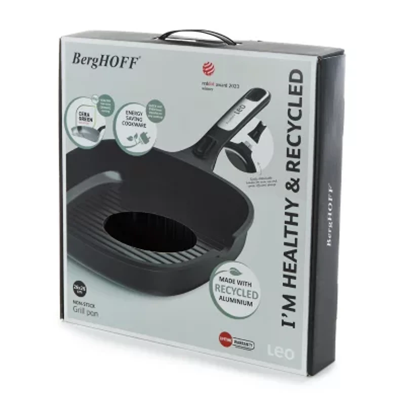 BergHOFF Leo Phantom Ceramic Non-Stick 10.25" Grill Pan