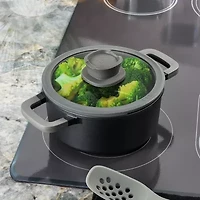 BergHOFF Leo Stone+  Cramic 3-qt. Non-Stick Stockpot with Lid