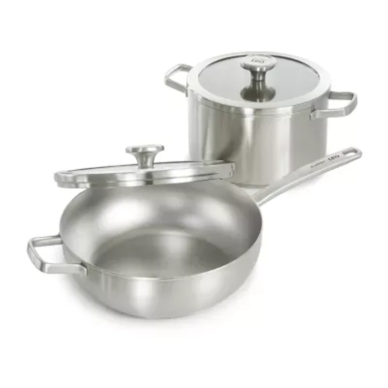 BergHOFF Leo Graphite Recycled 18/10 Stainless Steel 6.3-qt. Stockpot with Glass Lid