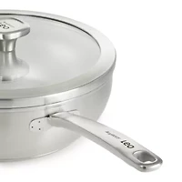BergHOFF Leo Graphite Recycled 18/10 Stainless Steel 11" Wok with Glass Lid