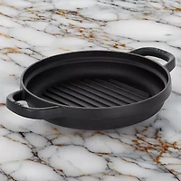 BergHOFF Leo Graphite Enamel Cast Iron 10.25" Round Grill Pan