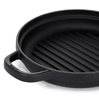 BergHOFF Leo Graphite Enamel Cast Iron 10.25" Round Grill Pan