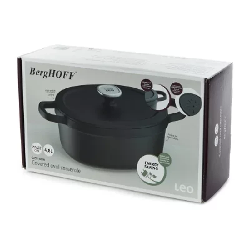 BergHOFF Leo Graphite Enameled Cast Iron 5-qt. Oval Stockpot