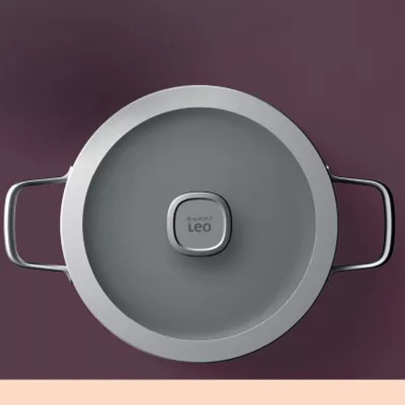 BergHOFF Leo Graphite Ceramic Non-Stick 3.3-qt. Stockpot with Glass Lid