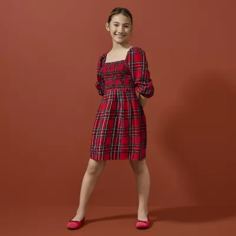 Thereabouts Little & Big Kid Girls Long Sleeve A-Line Dress