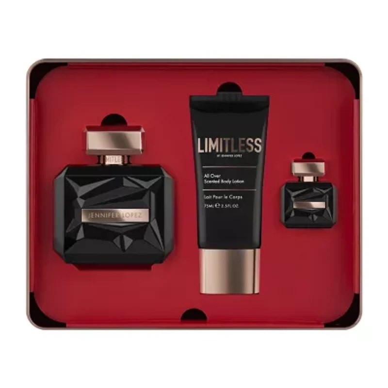 JENNIFER LOPEZ Limitless 3.4 Oz Eau De Parfum 3-Pc Gift Set ($107 Value)