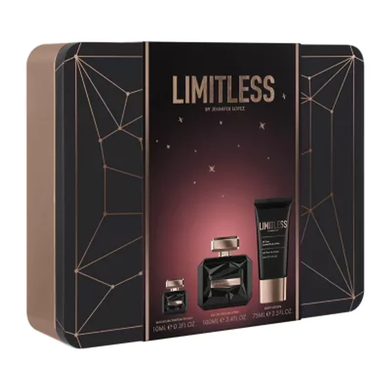 JENNIFER LOPEZ Limitless 3.4 Oz Eau De Parfum 3-Pc Gift Set ($107 Value)
