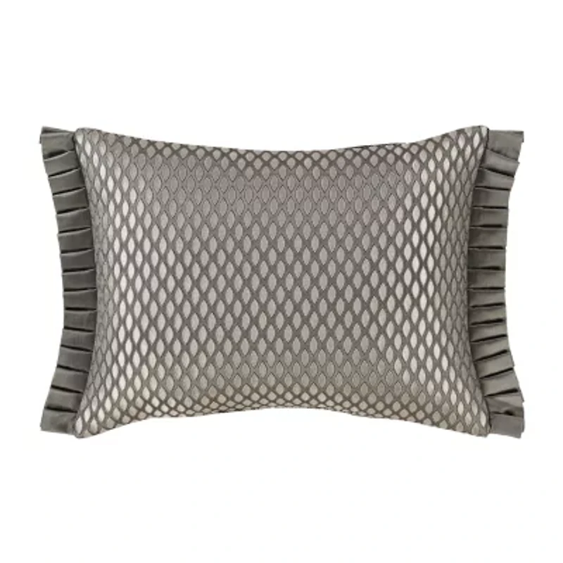 Queen Street Blythe Silver Rectangular Throw Pillow