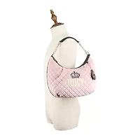 Juicy By Couture Crowning Glory Quilted Velour Hobo Bag