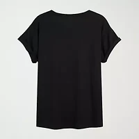 Womens Crew Neck Short Sleeve Mickey and Friends Graphic T-Shirt