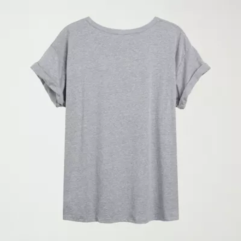 Womens Crew Neck Short Sleeve Sesame Street Graphic T-Shirt