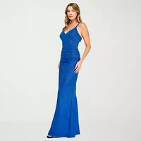 City Triangle Womens Juniors Sleeveless Glitter Bodycon Dress