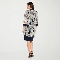 R & M Richards Womens Leaf Jacket Dress