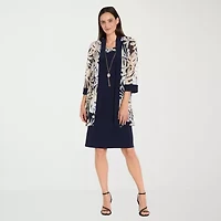 R & M Richards Womens Leaf Jacket Dress