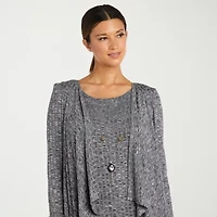R & M Richards Womens Faux-Jacket Dress With Removable Necklace