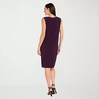 R & M Richards Womens Circles Jacket Dress With Removable Necklace