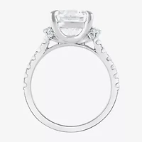 Signature By Modern Bride (F / Vs2) Womens 4 1/2 CT. T.W. Lab Grown White Diamond 14K Gold Round Side Stone Engagement Ring