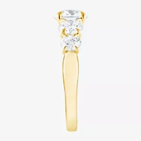 (F / Vs2) Womens 3 CT. T.W. Lab Grown White Diamond 14K Gold Round 5-Stone Engagement Ring