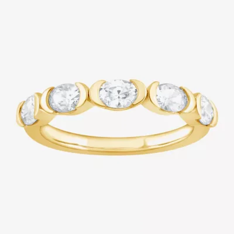 (F / Vs2) Womens 1 CT. T.W. Lab Grown White Diamond 10K Gold 5-Stone Band