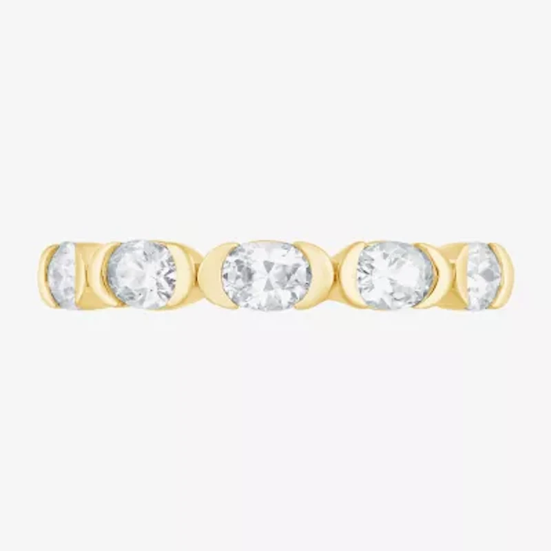 (F / Vs2) Womens 1 CT. T.W. Lab Grown White Diamond 10K Gold 5-Stone Band