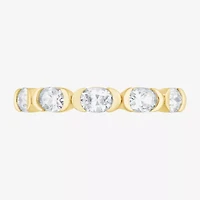 (F / Vs2) Womens 1 CT. T.W. Lab Grown White Diamond 10K Gold 5-Stone Band