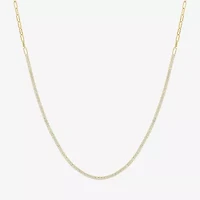 Yes, Please! Womens White Sapphire Sterling Silver 18 Inch Tennis Necklace