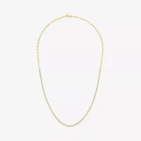 Yes, Please! Womens White Sapphire Sterling Silver 18 Inch Tennis Necklace