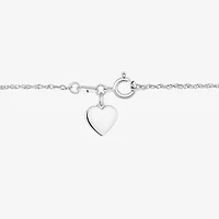 Hallmark Diamonds (I, I2) Womens 1/10 CT. T.W. Lab Grown White Diamond Sterling Silver Heart 18 Inch Pendant Necklace