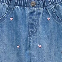 Okie Dokie Baby Girls Adjustable Waist Jogger Denim Jean
