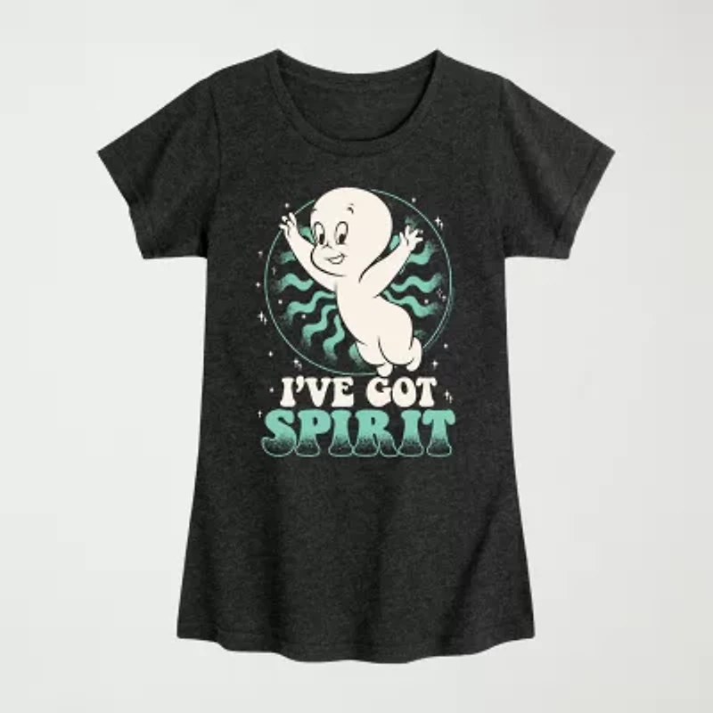 Girls Crew Neck Short Sleeve Graphic T-Shirt